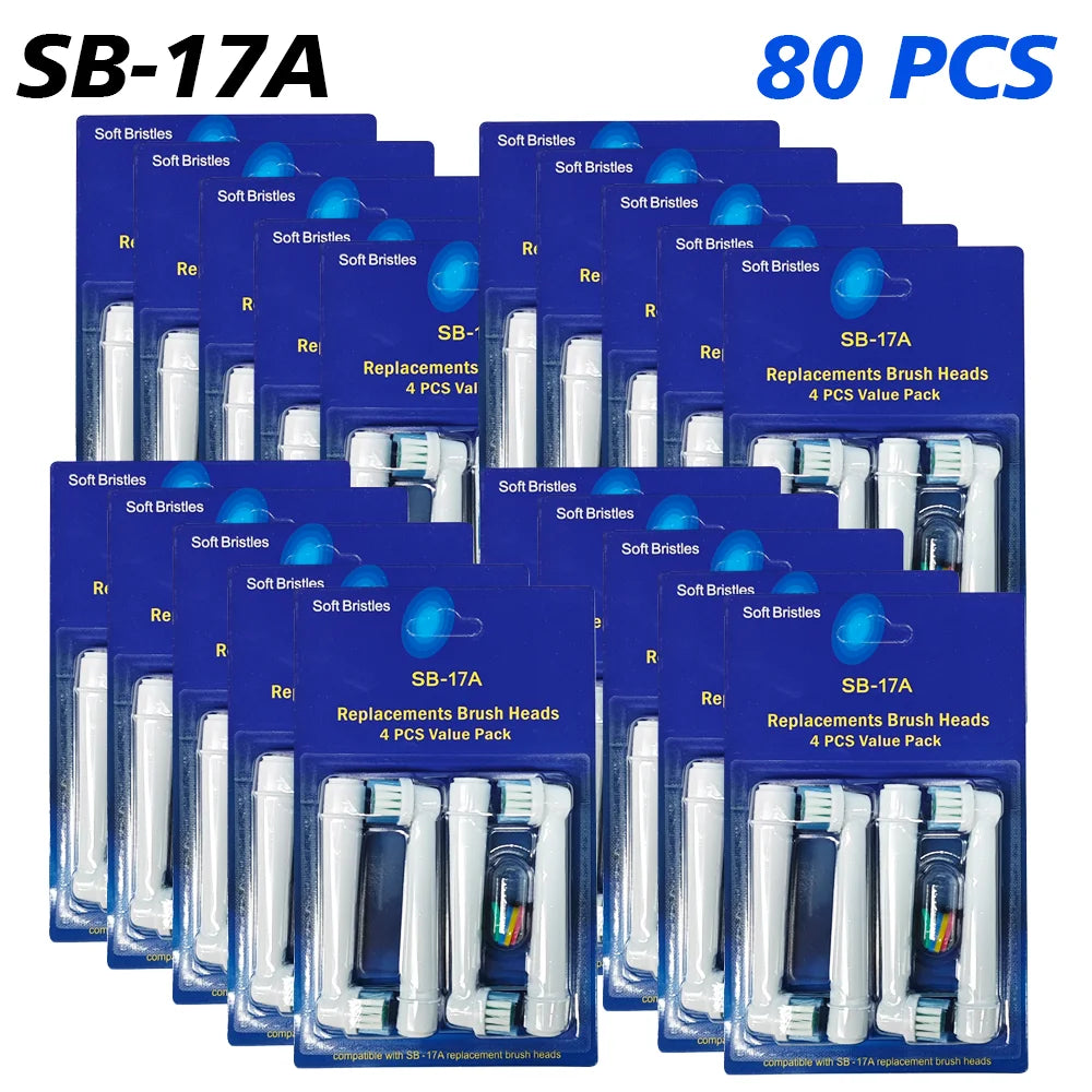 8/20/80Pcs/Lot Electric Toothbrush Head For Oral B Sensitive Replacement Brush Heads D25 D30 D32 D18 4739 3709 4728 D4510 D12013