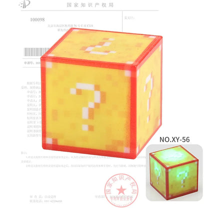 2CM Light-up Magnetic Square Building Blocks Replacement Parts DIY Educational Assembly Street Scene Lamp Bricks Kid Toy