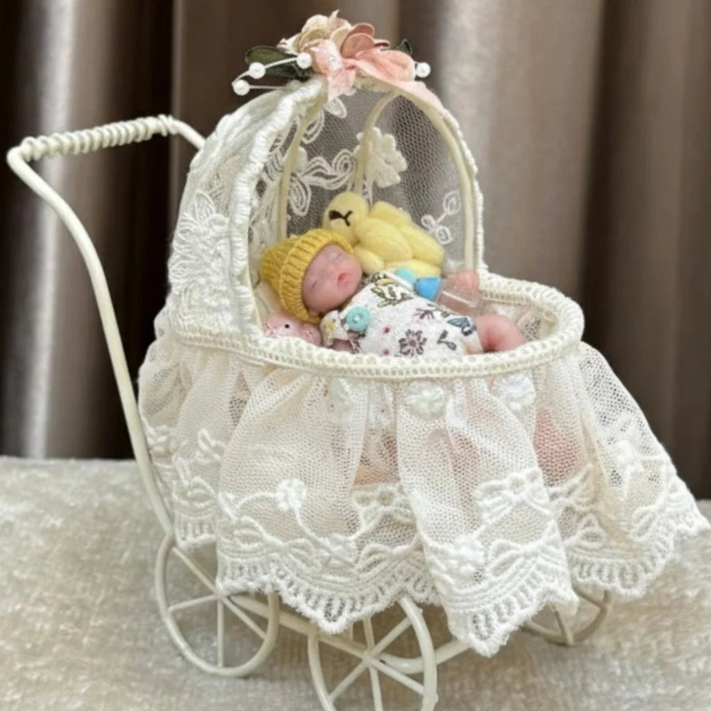 AnjoDoll 3Inch Mini Palm Silicone bebe reborn de silicona Girl Dolls With Paint Skin Washable Silicone Body Soft Reborn Doll Toy