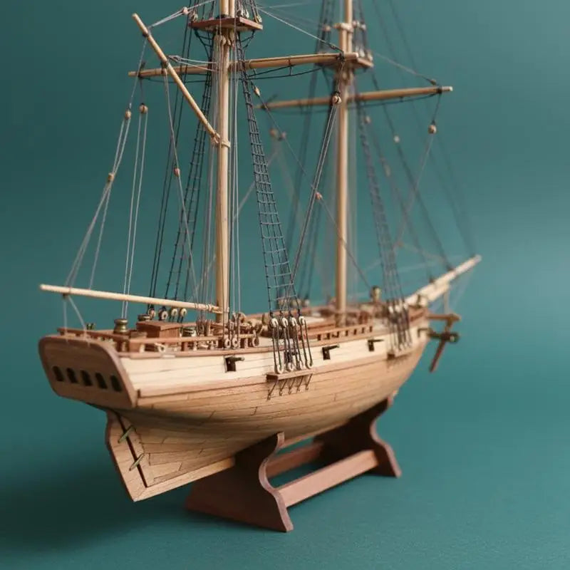 Wooden Sailboat Toys Sailing Model Assembled 1:100 Wooden Kit DIY Assembling Building Kits Ship Model
