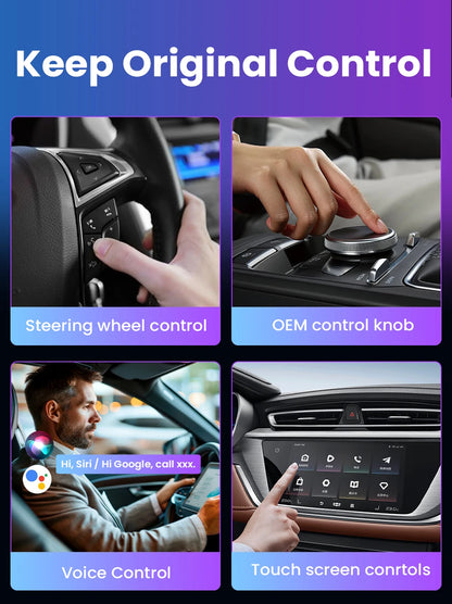 2026 2in 1 Wireless CarPlay Dongle Wireless Android Auto Adapter AI Smart Box 5Ghz WiFi Type-C/USB Plug and Play Car accessories