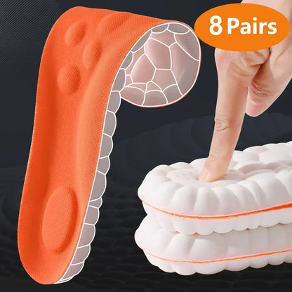 High Elasticity Latex Sport Insoles Soft Shoe Pads Arch Support Orthotic Insoles Shoe Sole Arch Support Orthopedic Insert Unisex