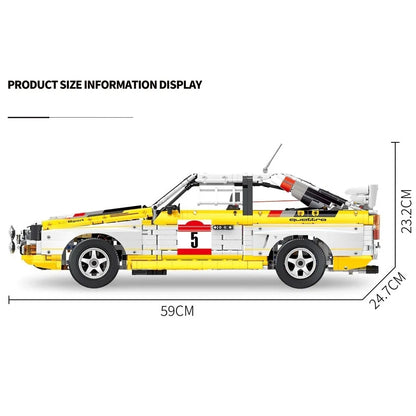3887PCS Technical MOC 1:8 Racing Sport Retro Rally Car Building Blocks Classic Sportscar Model DIY Toys for Kid Adult Boys Gift