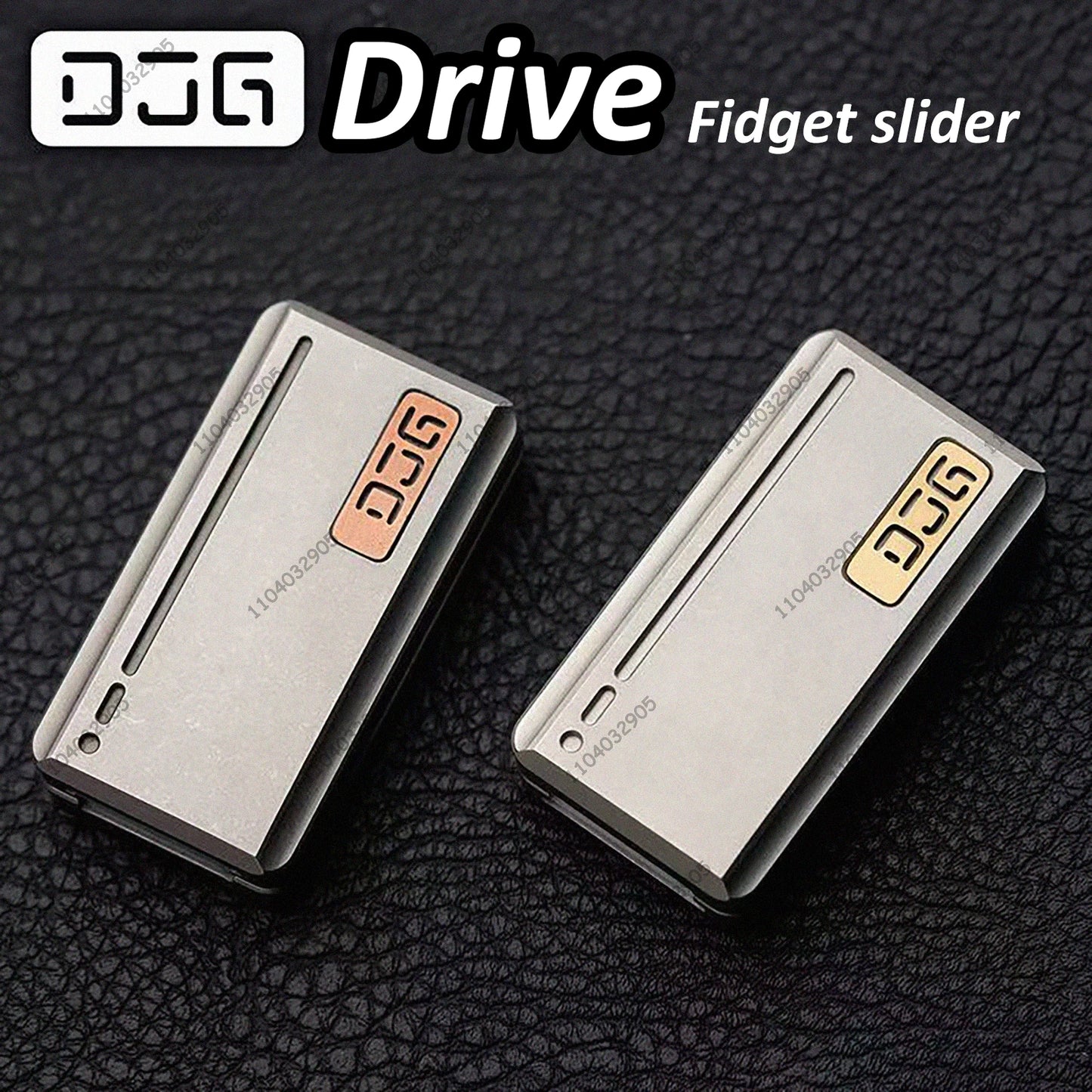 DJG Fidget Slider EDC Toy Stainless Steel Titanium Alloy Mechanical ADHD Fidget Spinner Card Pusher Gear Gadget Stress Relief