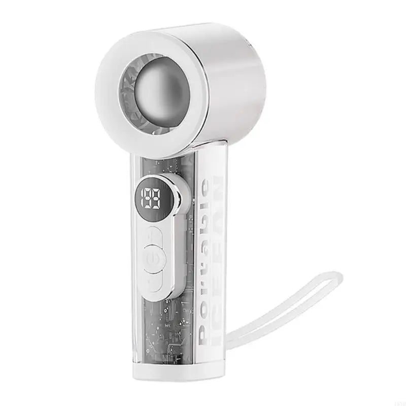 Portable Handheld Fan Rechargeable Clear Shell Cooling Fan for Outdoor Activities, Travel, Working Easy to Carry