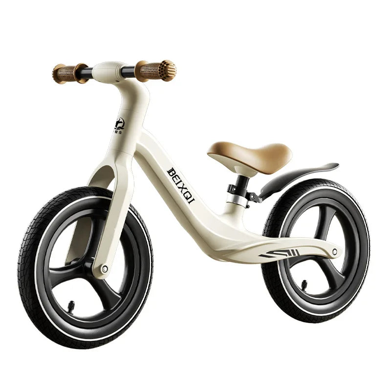 Kids Balance Bike No Pedal For 1 To 8 Yrs Old With Air Tires Nylon Fiberglass Frame Non Slip Silicone Grips Comfy Seat
