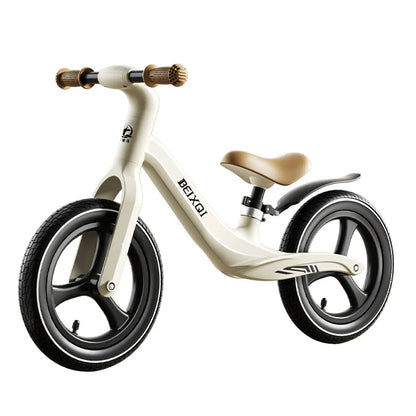 Kids Balance Bike No Pedal For 1 To 8 Yrs Old With Air Tires Nylon Fiberglass Frame Non Slip Silicone Grips Comfy Seat