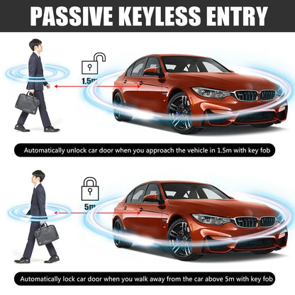 Car Start Stop Keyless Entry System Universal One-button Start Push Systems Smartphone Control Remote Start Kit
