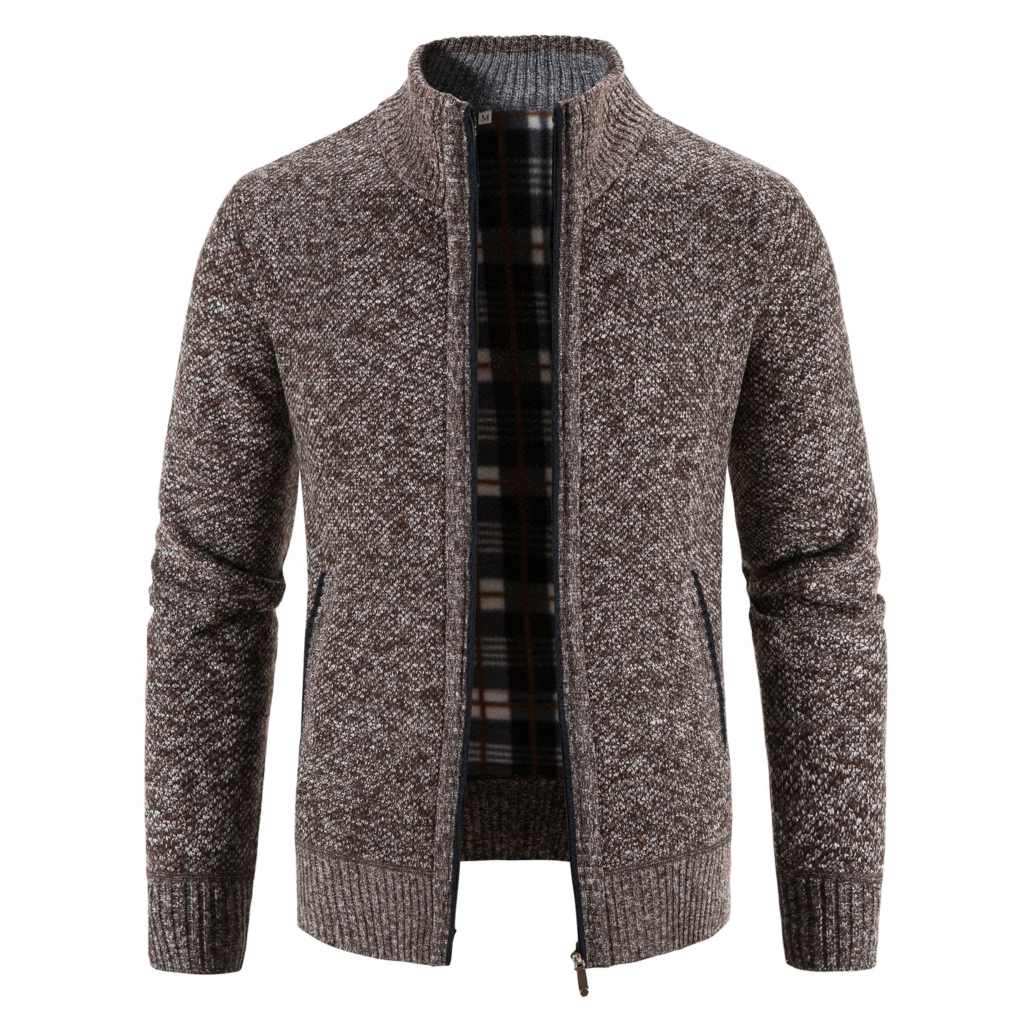 Men Sweater Jacket Winter Autumn Cold Coat Fleece Zipper Cardigan Soft Jumpers Turtleneck Warm Y2K High Quality Outerwear