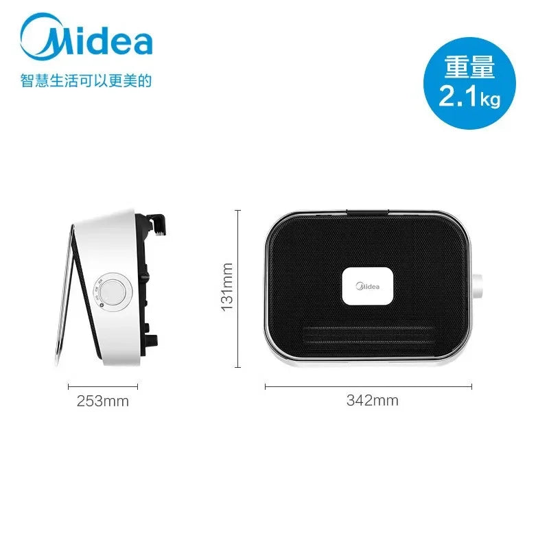 Midea Portable Electric Heater Mini Home Heater with Fan Waterproof for Bathroom HFY20Y Portable Heater Space Heater