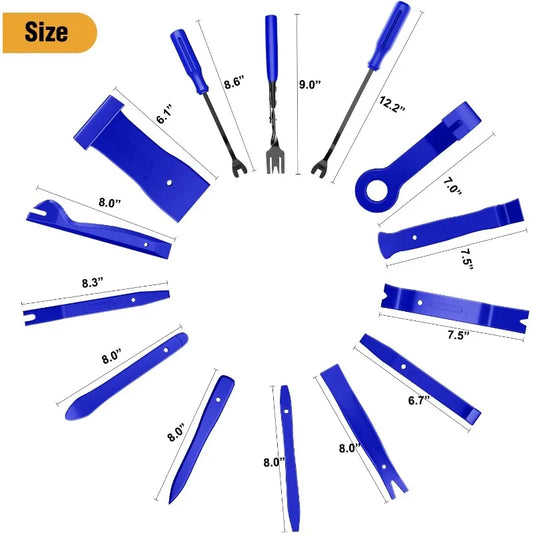 330PCS Trim Removal Tool Auto Push Pin Bumper Retainer Clip Set Fastener Terminal Remover Tool Adhesive Cable Clips Pry Kits