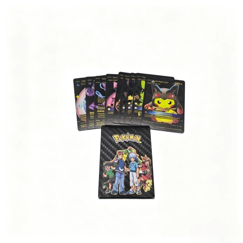 Baokemeng Hot Pokemon Board Game Card Gold Foil Card Silver Foil Black Foil Collection Card Cross Pokemon Cards