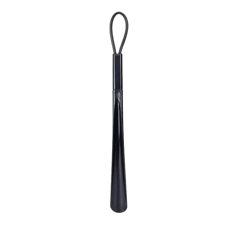 Long-Handled Plastic Shoehorn Shoe Slipper with Hanging Strap Lazy Person's Shoe Wearing Tool Convenient Shoe Extractor