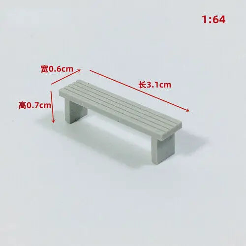 1/64/87 HO Scale Outland Model City Railway Fence Bleachers Benches Scene Model