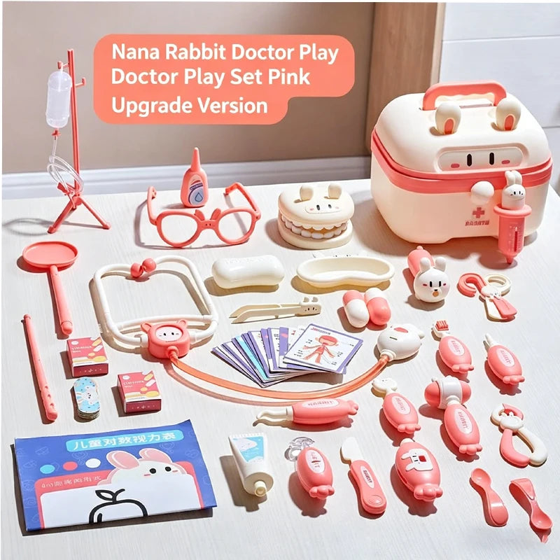 Nana Rabbit Doctor Playset – Nurse Pretend Play with Stethoscope Injection Toy for Baby Interactive Role-Play