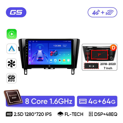 Ainavi Car Multimedia Player For Nissan X-Trail 3 T32 Qashqai J11 2 2014 2016 2018 2020 radio wireless Carplay Android Auto 2din