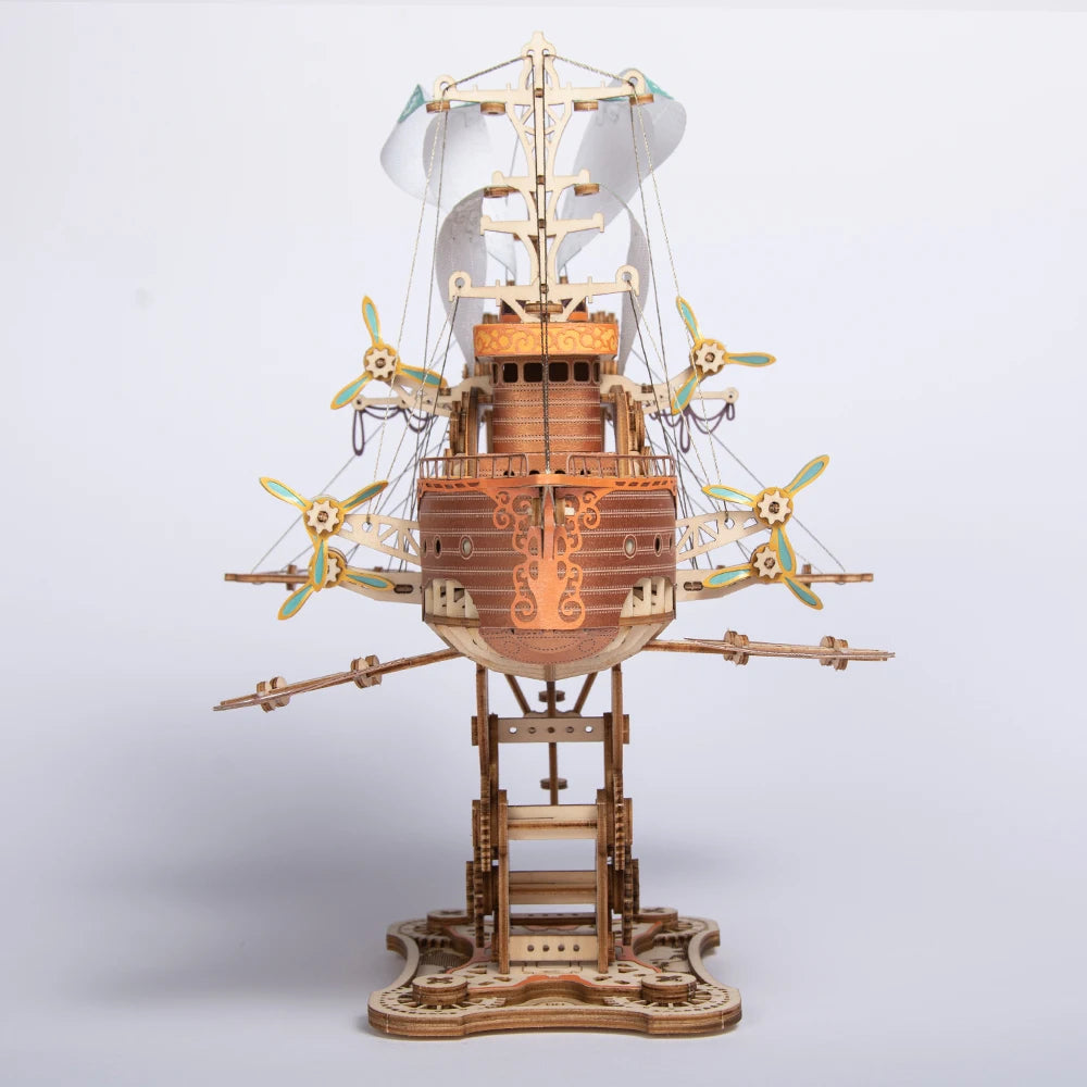 DIY 3D Wooden Puzzle Fantastic Spaceship Popular Assembly Model A Birthday Gift for A Boy Steampunk Computer Room Decor Toys