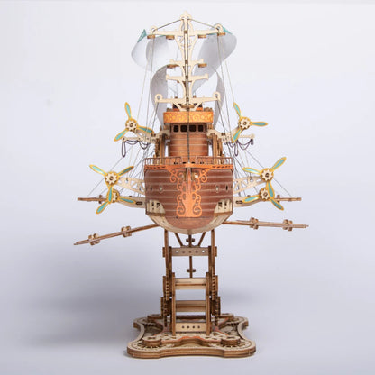 DIY 3D Wooden Puzzle Fantastic Spaceship Popular Assembly Model A Birthday Gift for A Boy Steampunk Computer Room Decor Toys