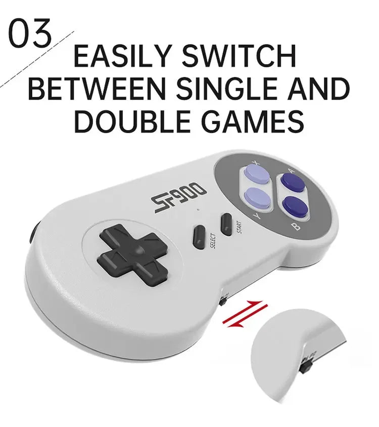 SF900 Retro Console With 5000 Built-In Games TV Game Controller Comes with Dual Wireless Gamepads Game Controller Classic Game