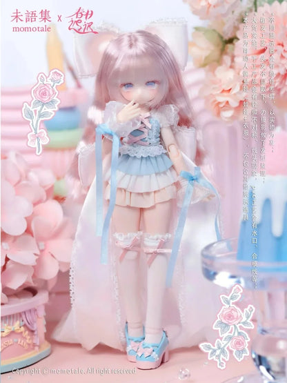 Authentic 1/8 Mjd Momotale Rabbit Tea Party Spring Lily Of The Valley Whispers Series Kawaii Style Diy Mjd Collectible Toys