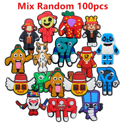 15-100Pcs Steal Catch the Brainrot Shoe Charms For Clog Sandals Shoes Decorations Accessories Buckle For Friend Party Gifts