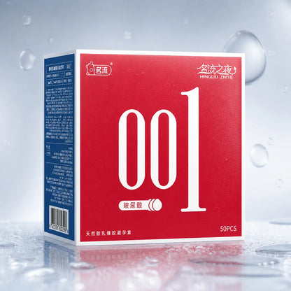 Ultra-Thin 001 Style Condoms for Men, Heavy Textured Intimate Lube Latex Protection, Strong Sensation Personal Care Essentials