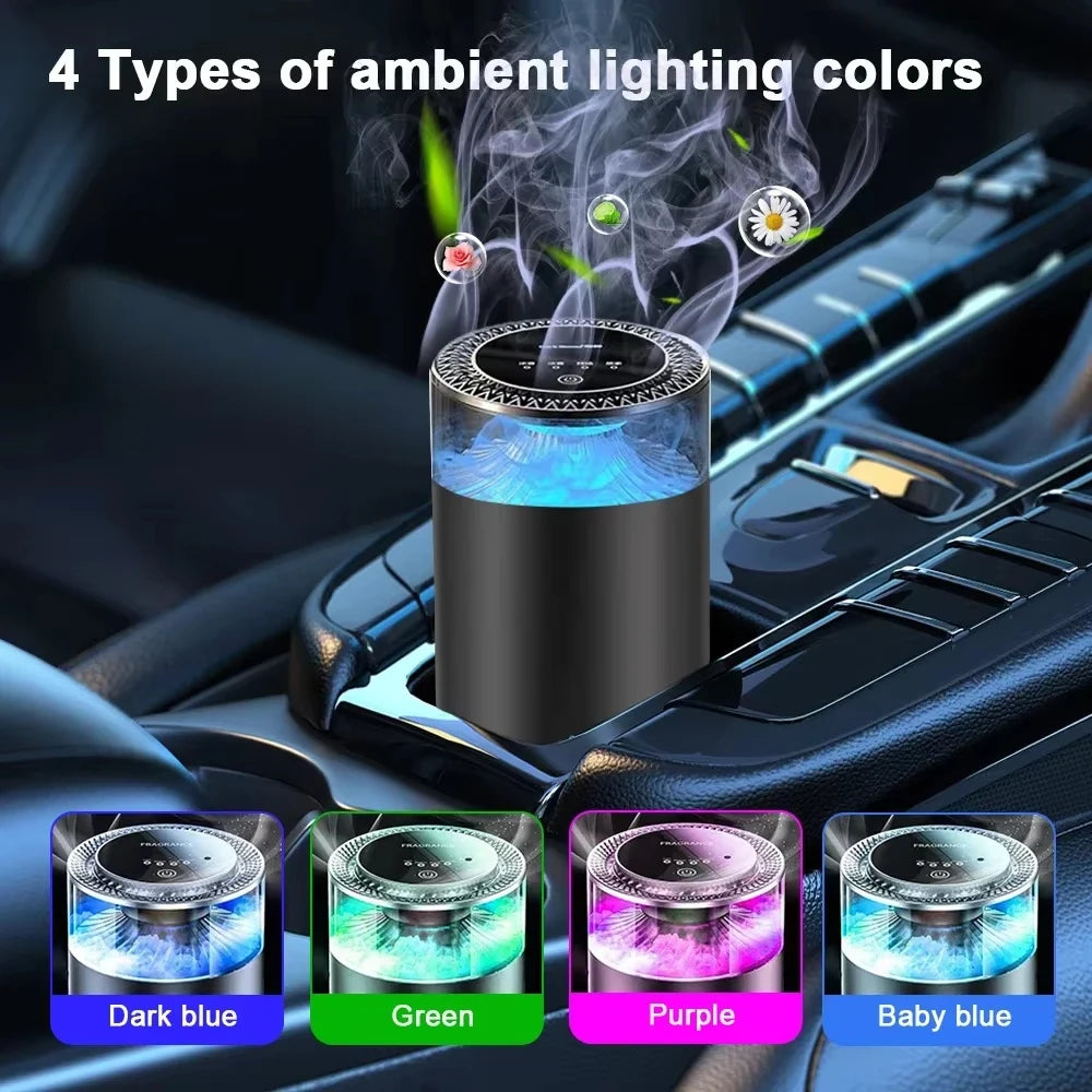 Smart Vehicle Aromatherapy Machine，Auto Start/Stop，Atomized Scent Diffusion，3-Gear Control，Detachable Replaceable Cartridge