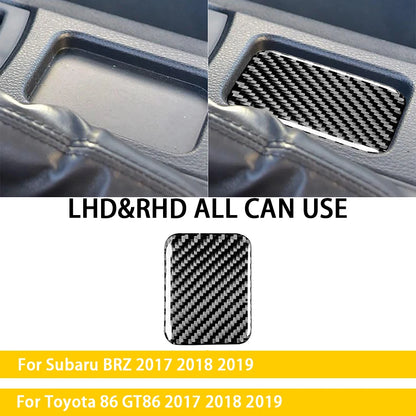 For Subaru BRZ Toyota 86 GT86 2017 2018 2019 Carbon Fiber Car Accessories Gear Shift Cup Holder Air Conditioning Trim Sticker