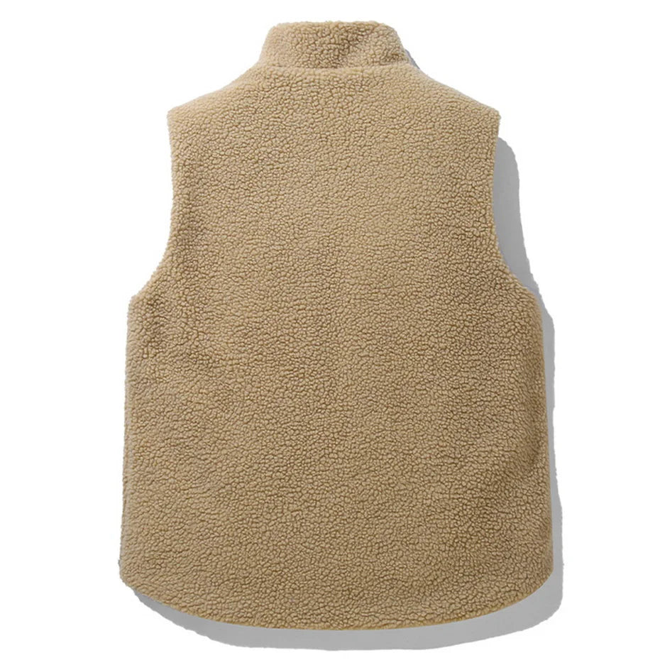 Winter Lambwool Vest Men 12XL Plus Size Vests Winter Thick Warm Vests Male Fashion Casual Sleeveless Jacket Big Size 12XL