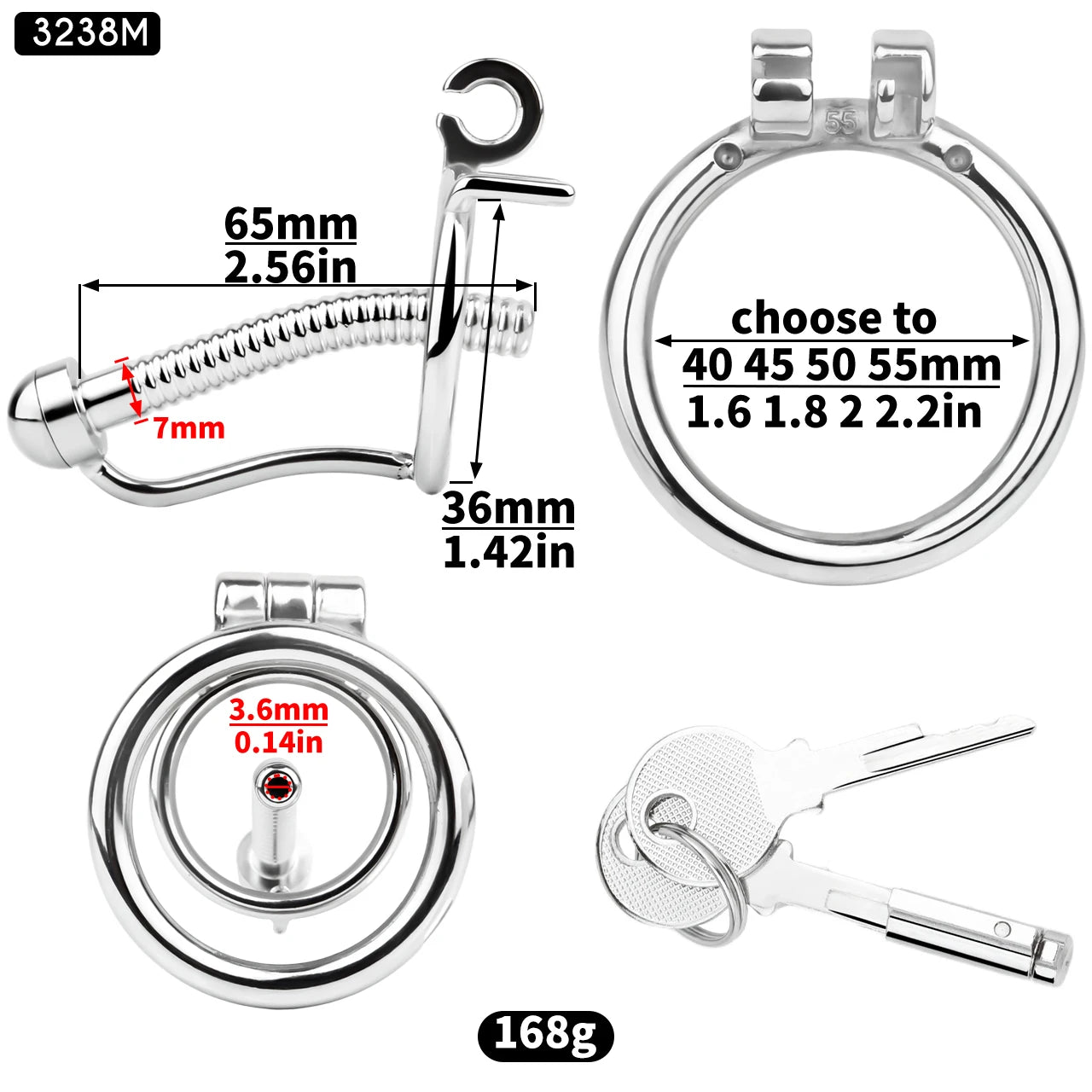 FRRK-238 Urethral Tube Piercing Metal Chastity Cage Lock Cock Device Adult Game 정조대 Male Penis Exercise Advanced Player Sex Toy