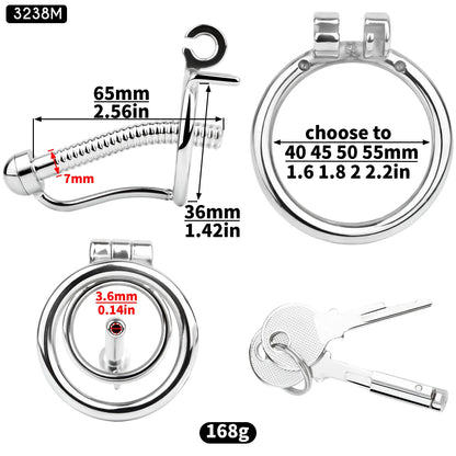 FRRK-238 Urethral Tube Piercing Metal Chastity Cage Lock Cock Device Adult Game 정조대 Male Penis Exercise Advanced Player Sex Toy