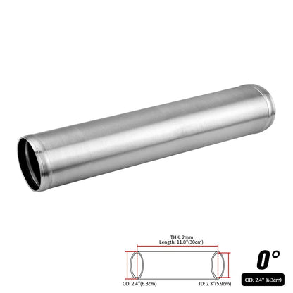 0/45/90 Degrees Type Aluminum Tube Universal 51 63 76mm 2 2.5 3inch Cold Air Intake Pipe Racing Car Turbo High Flow Silver Balck