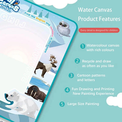 100x80CM Magic Water Drawing Mat Toys Coloring Doodle With Reusable Fluorescent Pen Painting Board Magic Toys Mat Kids Gifts