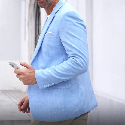 Men's Suit Men's Blazer Men's Summer Casual Suit Blazer Single Button Suit Jacket for Weddings Daily Office Outdoor Occasions
