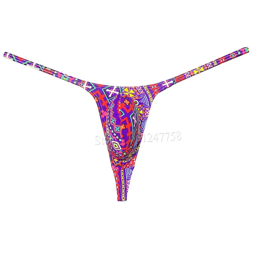 Men's String T-back Bikini Underwear Enhancing Unisex Micro Panties Male Tiny Slip Bulge Beach Thong