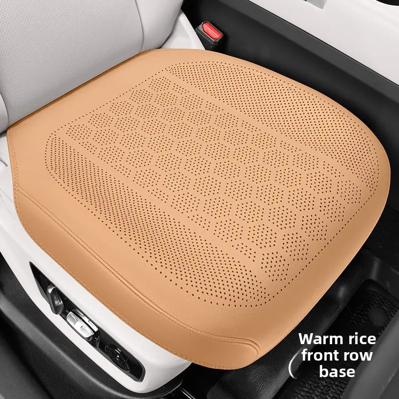 High Quality Nappa Leather Universal Car Seat Full Cover Breathable Luxury SUV Car Protection Perforated Leather Seat Full Cover