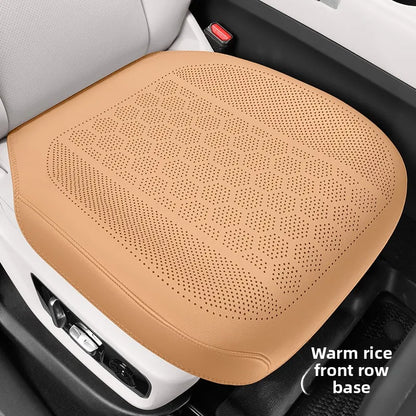 High Quality Nappa Leather Universal Car Seat Full Cover Breathable Luxury SUV Car Protection Perforated Leather Seat Full Cover