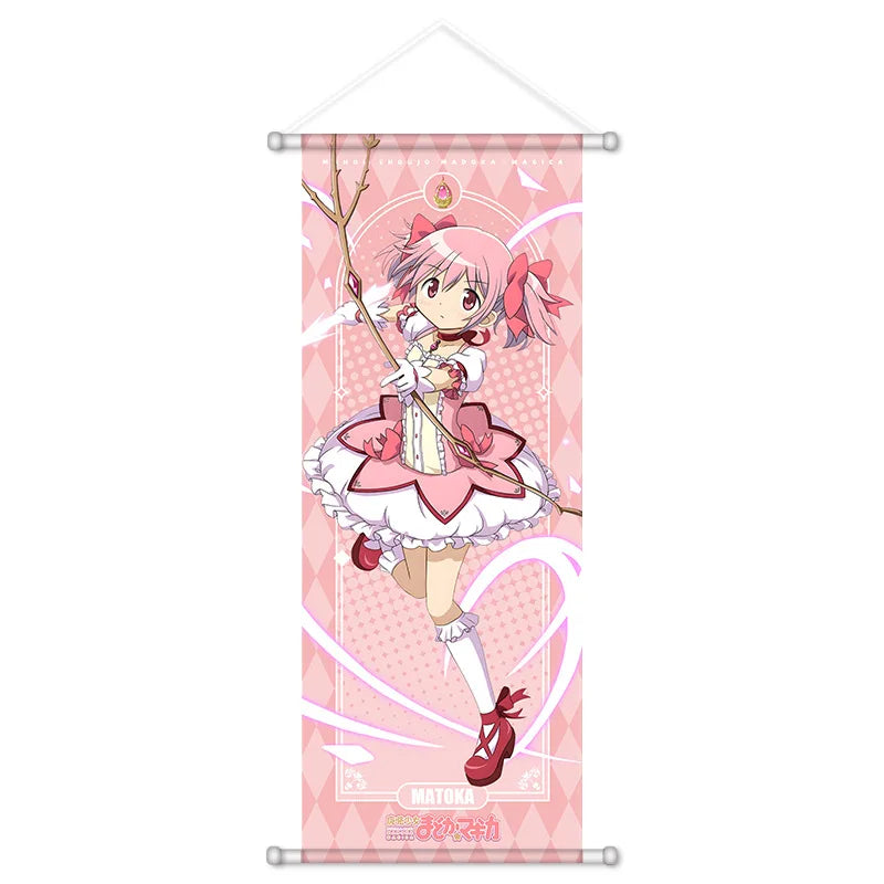 70cm Anime Madoka Magica Kaname Madoka Cartoon Figure Scroll Canvas Wall Hanging Print Home Decor Anime Poster Wall Manga Art