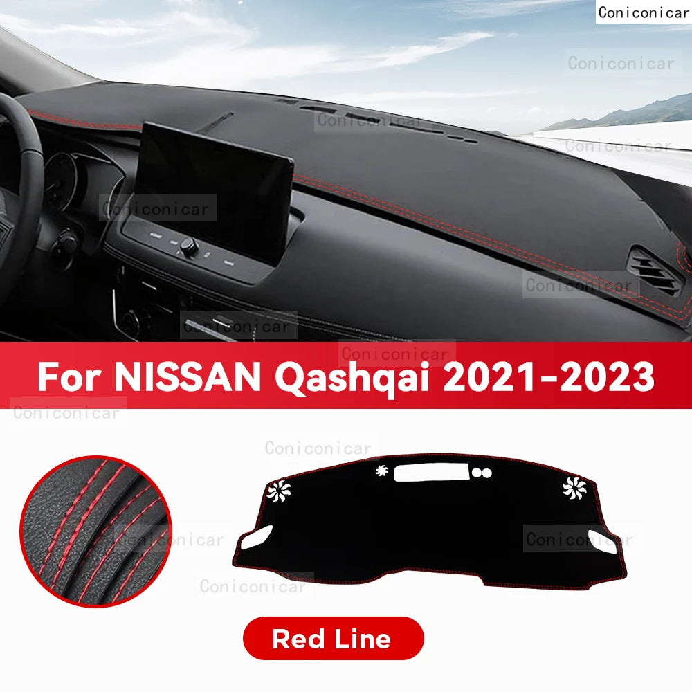 Dashboard Cover Mat Protective Pad  For NISSAN QASHQAI J12 2021-2023 Car Accessories Dash Board Sunshade Anti-UV Carpet Dashmat