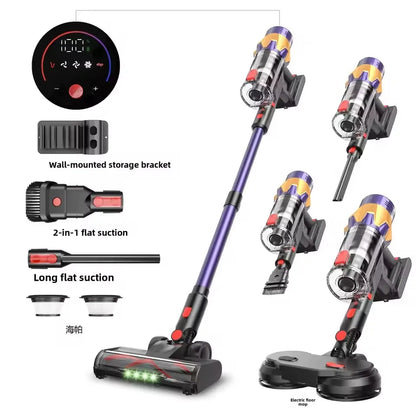 V18 Cordless Vacuum Cleaner 550W 35000PA - Powerful Brushless Motor, Household Vacuum Cleaner Pet Brush Large Suction