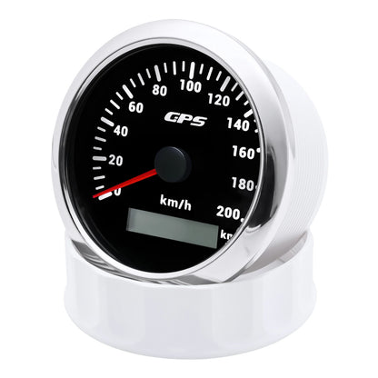 A 85MM GPS Speedometer For Motorcycle Marine Boat 30~200 Kmh Boat Car Truck Speed Gauge Meter With GPS Antenna 7 Color Backlight