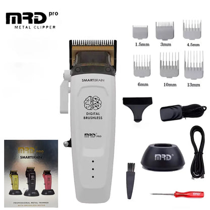 HC-90-4 MRD Smart Brain Hair Clipper Men's Professional Full Metal Lift Height Torque Digital Brushless Motor Cordless Trimmer