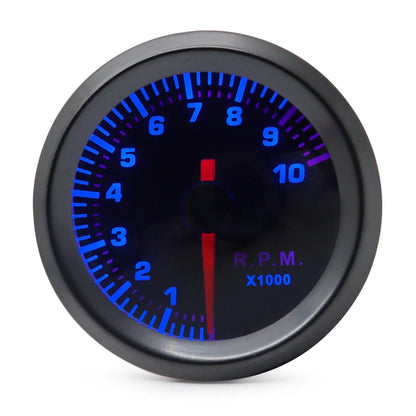 52mm Boost/Vacuum/Water Temp/Oil Temp/Oil Press/Voltage/Tachometer/Air Fuel Ratio/EGT Gauge Analog Blue Led+ 52MM Gauge Pods