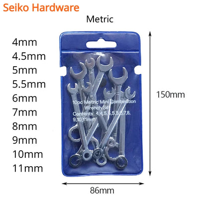 Hand Tool Wrenche Spanner Metric Practical Set Tool Steel 1 Set 10pcs Adjustable Automotive Tool British Repairs