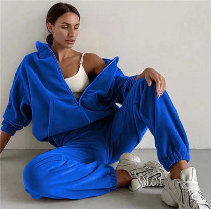 Women's 2-Piece Set Sportswear Hoodie Casual Leisure Suiting Comfortable Breathable Fashionable Winter Collection