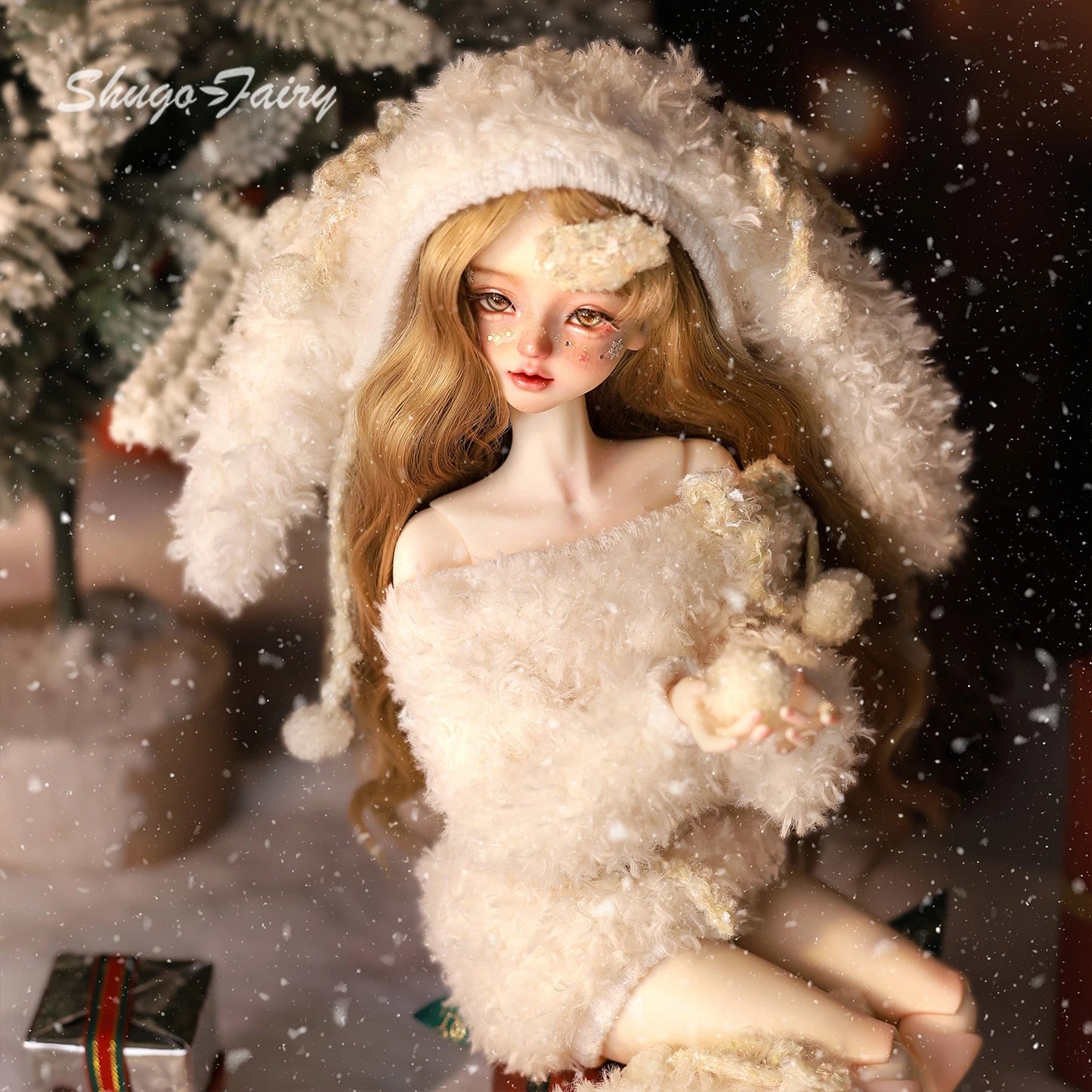 ShugaFairy Liano H Bjd Doll 1/4 Head Bariy Snowy Fluffy Bunny Winter Olaf Style Resin Figure Toys Female Gifts