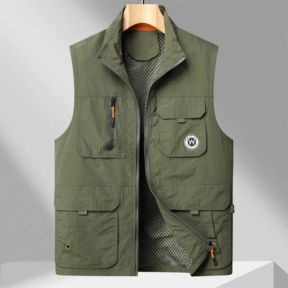 Pure Cotton Multi-pocket Vest, Outdoor Activities, Rock Climbing, Hiking, Camping, Fishing, Mountain Climbing, Traveling,vest