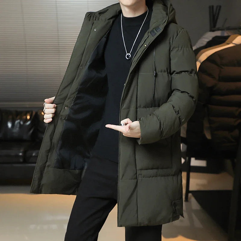 Winter Snow Overcoat -30 Degrees Winter Hot Thicken Men's Down Jackets New Warm Parka Men Women Casual White Duck Down Coat