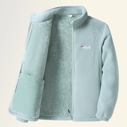 Women Jacket Zipper Sweatshirt Wool Lining Warm Coat Polar Fleece Stand Up Hoodie for Sports Leisure Clothes for Women Black Top