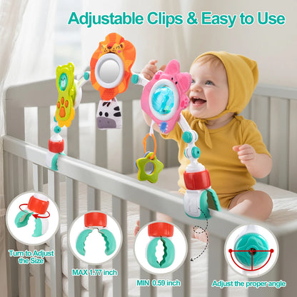 Baby Stroller Arch Toys Pram Activity Arch Toys Development Arch Baby Car Seat Toys Bouncer Toy Sensory  Fine Motor Skills Toys